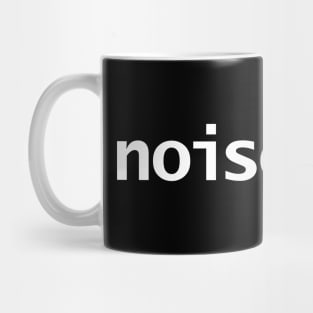 Noise Pop Typography White Text Mug